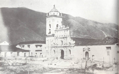 Esquina de la Torre y Catedral de Caracas 1856