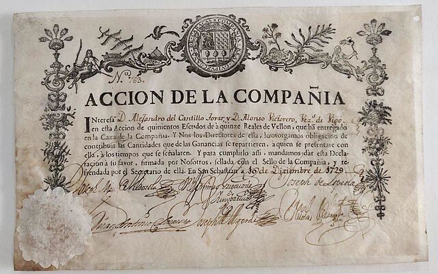 Documento de la Compañía Guipuzcoana